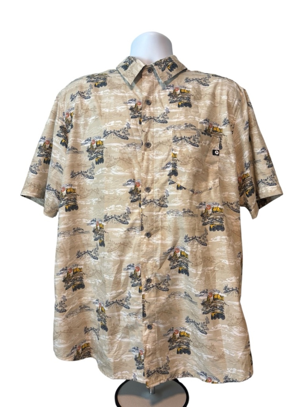 Marmot Ford Bronco All Over Print Men’s Short Sleeve Button Up Shirt XXL